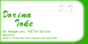 dorina toke business card